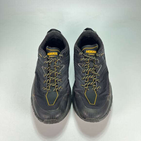 Hoka Speedgoat 4 GTX Black Grey Waterproof Trail Running Shoes Men\'s Size 12.5 main image 4